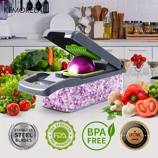 14/16 in 1 Multifunctional Vegetable Chopper Onion Chopper Handle Food Grate Food Chopper Kitchen Vegetable Slicer